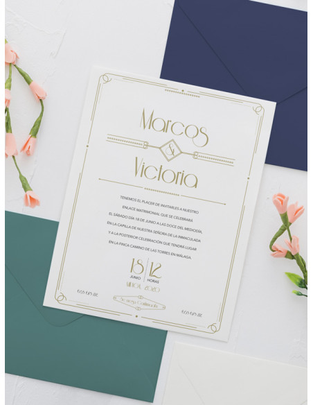 invitaciones de boda estilo vintage originales