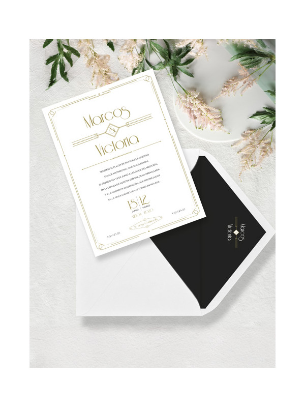 invitaciones de boda clasicas económicas