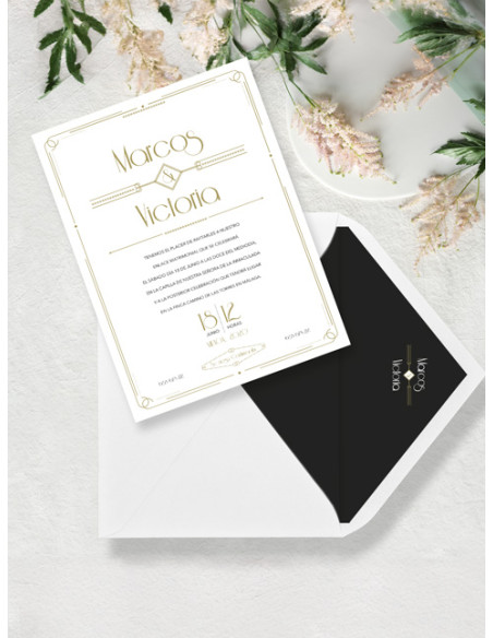 invitaciones de boda clasicas económicas