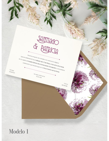 invitaciones de boda flor dandelión
