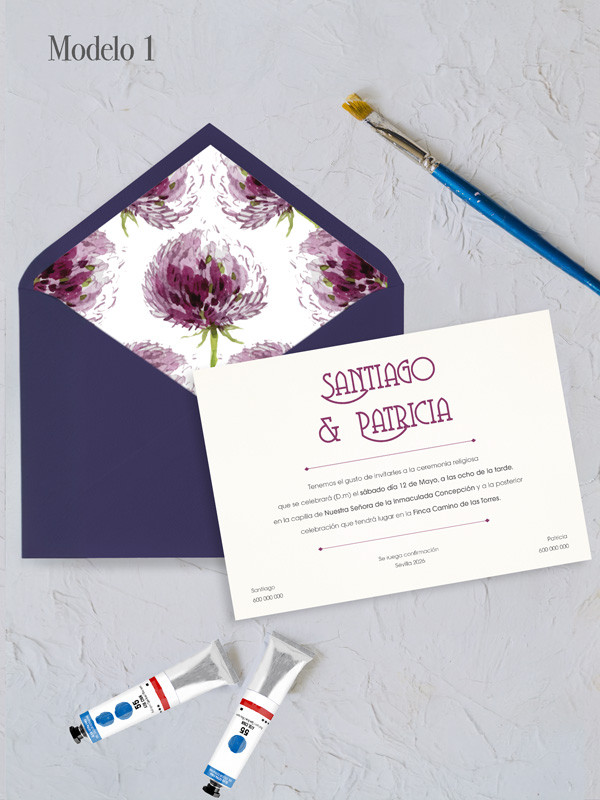 invitaciones de boda dandelión original