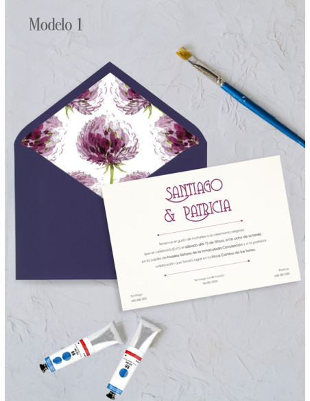 invitaciones de boda dandelión original