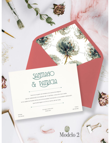 invitaciones de boda dandelión original