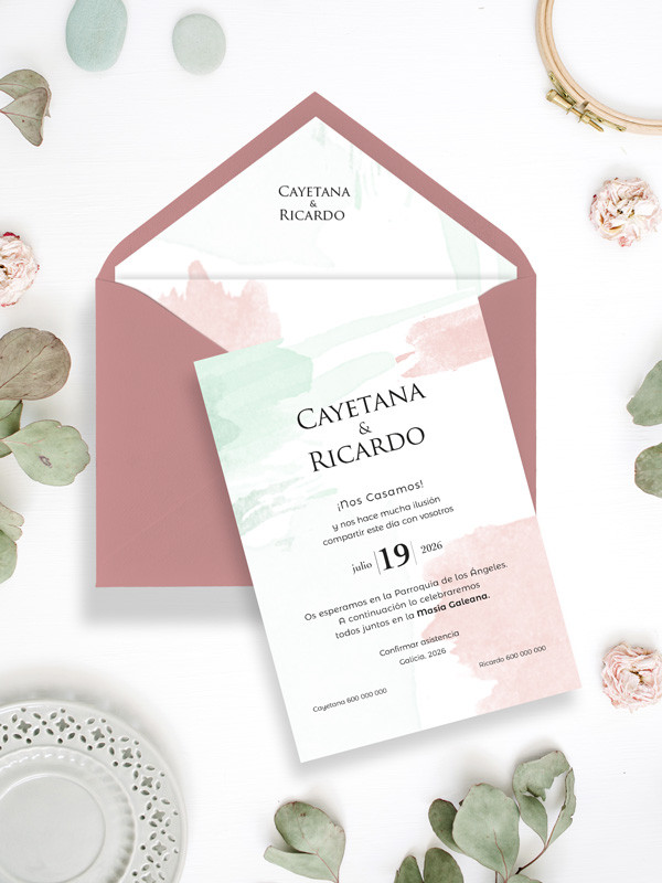 invitaciones de boda barata económica original diseño personalizado