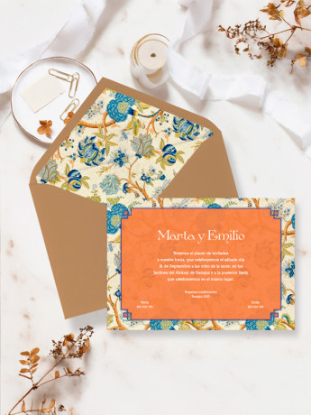 Invitacion boda papel fondo china 2