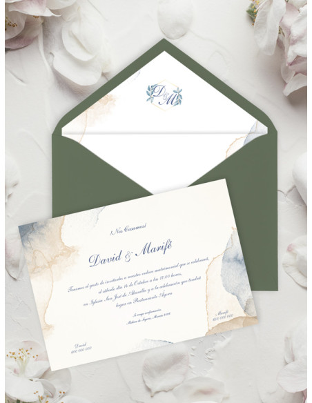 Invitaciones Boda con sobres especiales Romántica