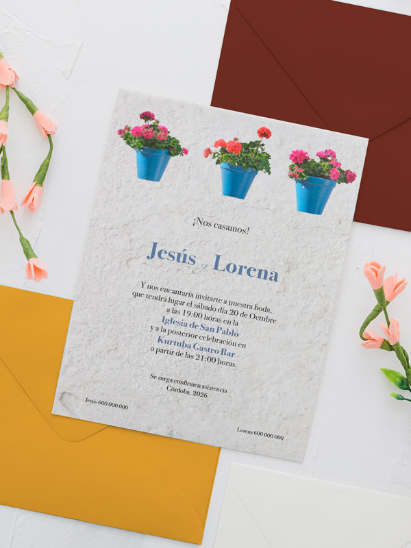 Invitaciones Boda con sobres...