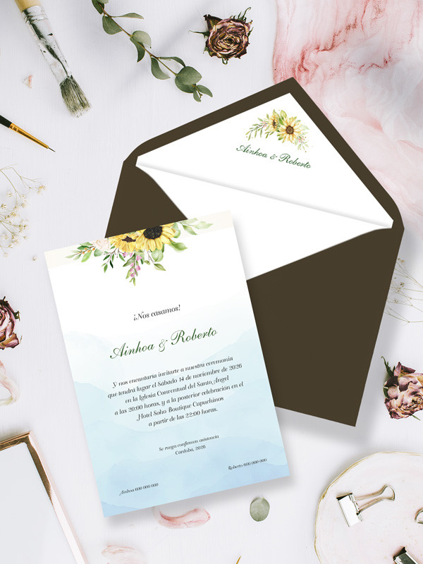 Invitaciones Boda con sobres...