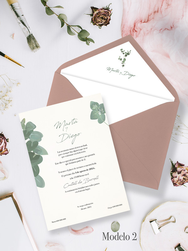 Invitaciones Boda con sobres...