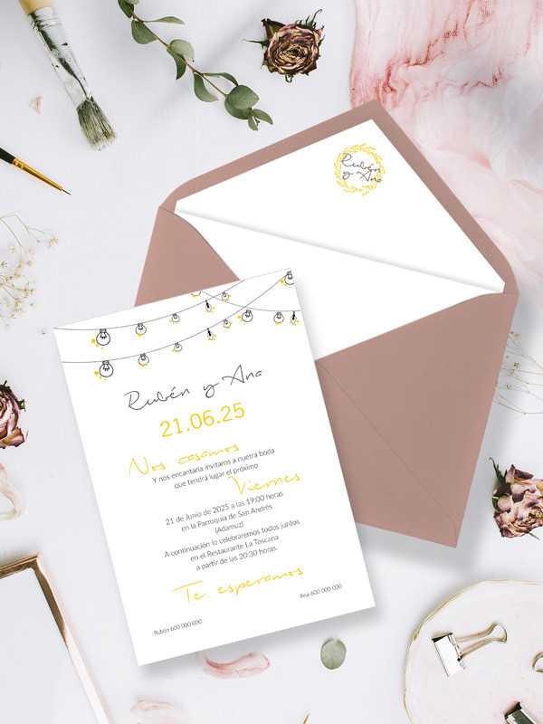 Invitaciones Boda con sobres...