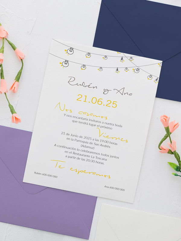 Invitaciones Boda con sobres...