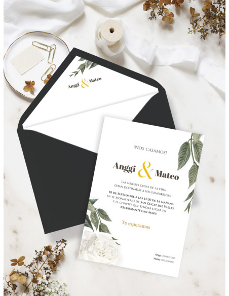 Invitaciones Boda con sobres especiales Elegance
