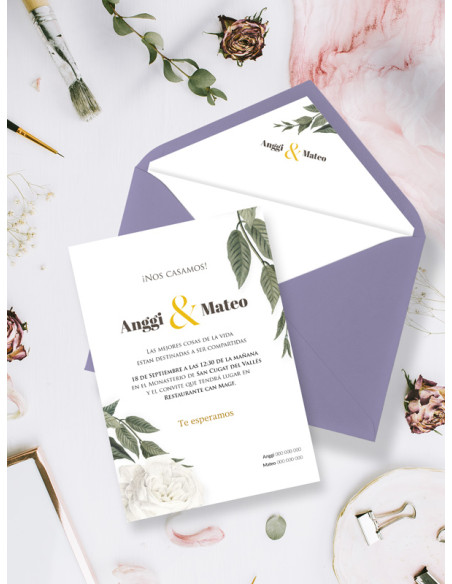Invitaciones Boda con sobres especiales Elegance