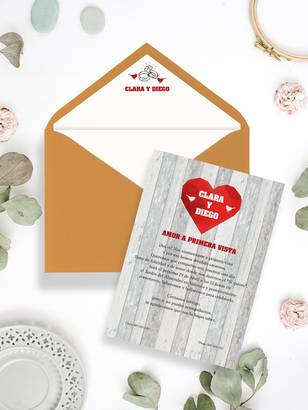 Invitaciones Boda con sobres...