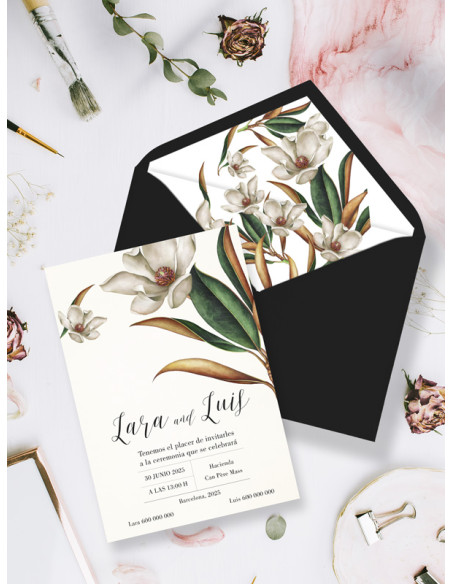 Invitaciones Boda con sobres especiales Magnolia