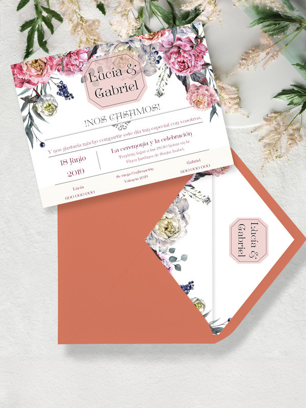 Invitaciones Boda con sobres...