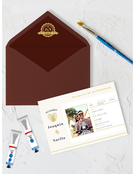 Invitaciones Boda con sobres especiales Pasaporte