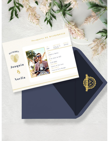 Invitaciones Boda con sobres especiales Pasaporte