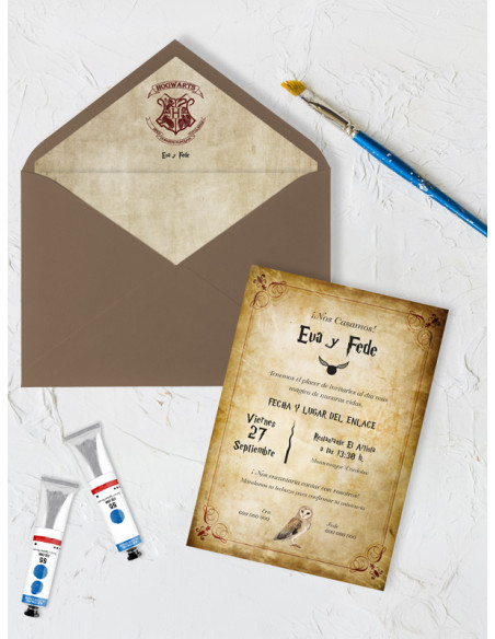 Invitaciones de boda Harry Potter