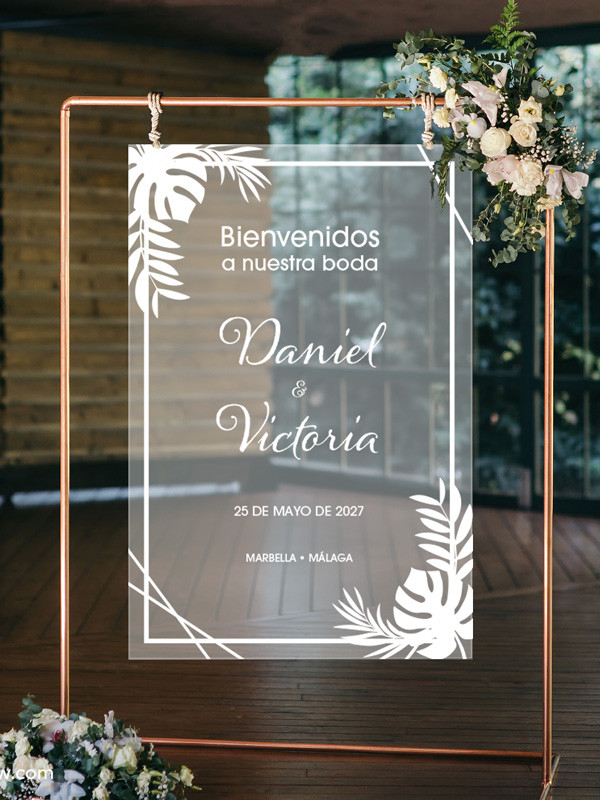 Cartel metacrilato monstera