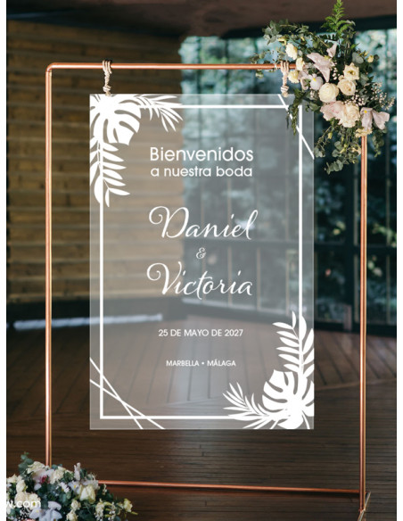Cartel metacrilato monstera