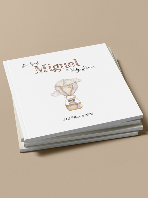 Libro firmas Bautizo globos barato