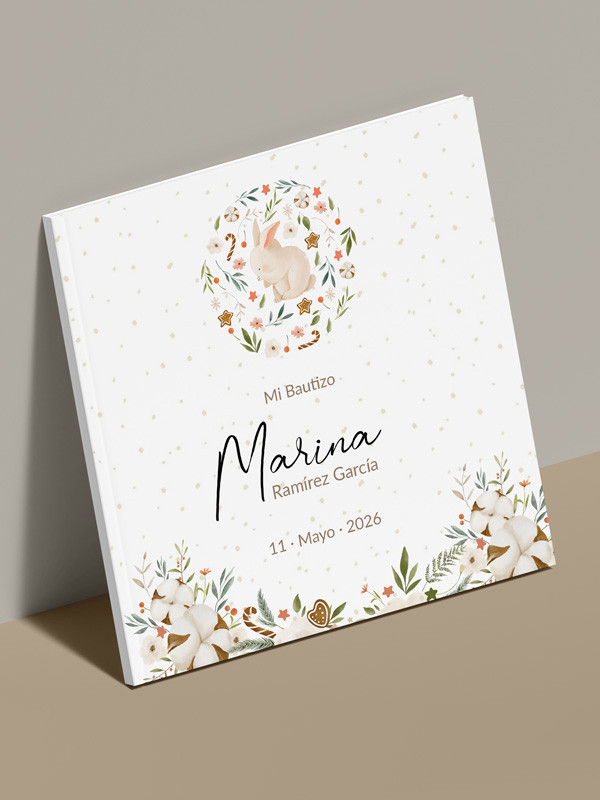 Libro firmas Bautizo Conejito