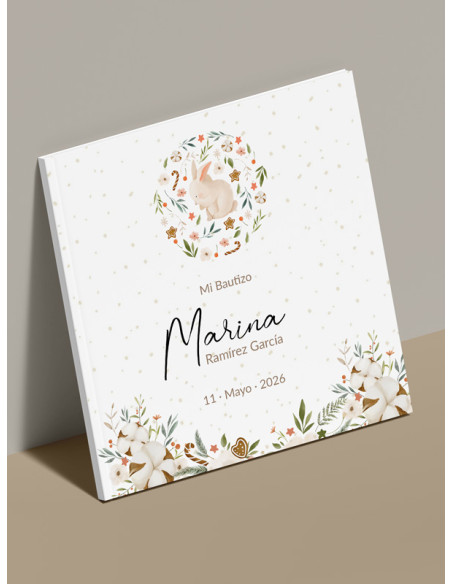 Libro firmas Bautizo Conejito