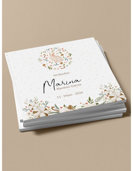 Libro firmas Bautizo Conejito