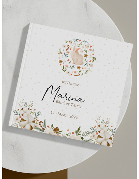 Libro firmas Bautizo Conejito