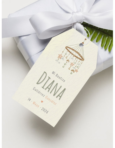 Etiquetas bautizo Carrusel