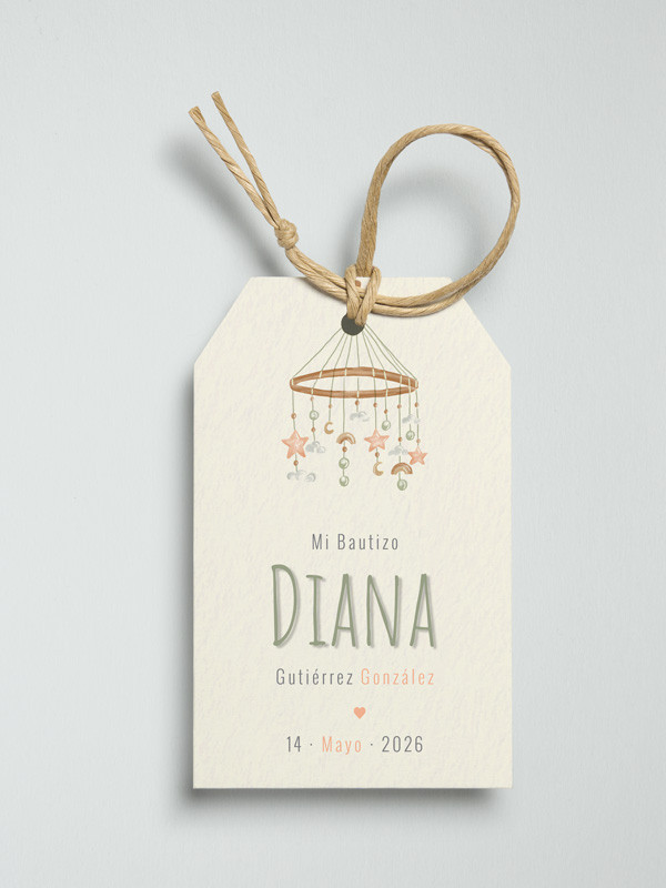 Etiquetas bautizo Carrusel
