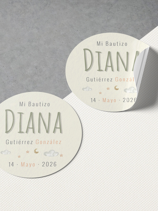 Pegatinas bautizo Carrusel