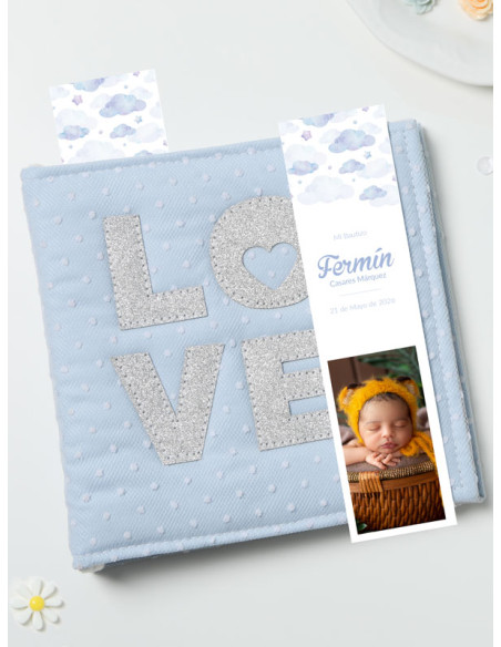 Marcapáginas Bautizo Cielo Azul