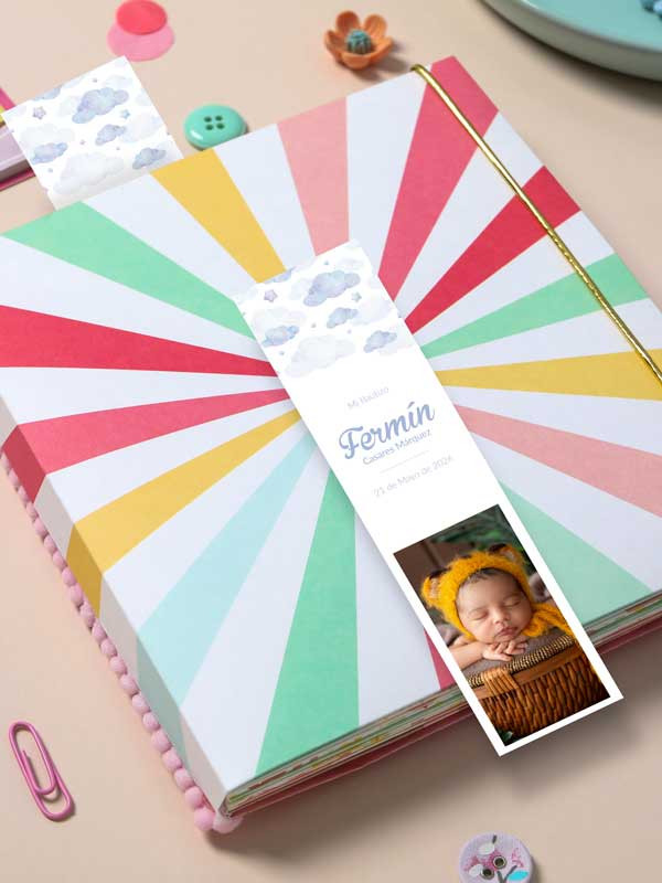 Marcapáginas Bautizo Cielo Azul