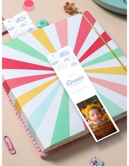 Marcapáginas Bautizo Cielo Azul