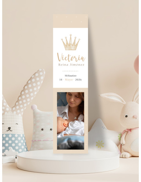 Marcapáginas Bautizo Corona