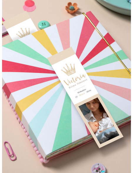 Marcapáginas Bautizo Corona