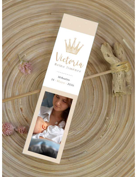 Marcapáginas Bautizo Corona