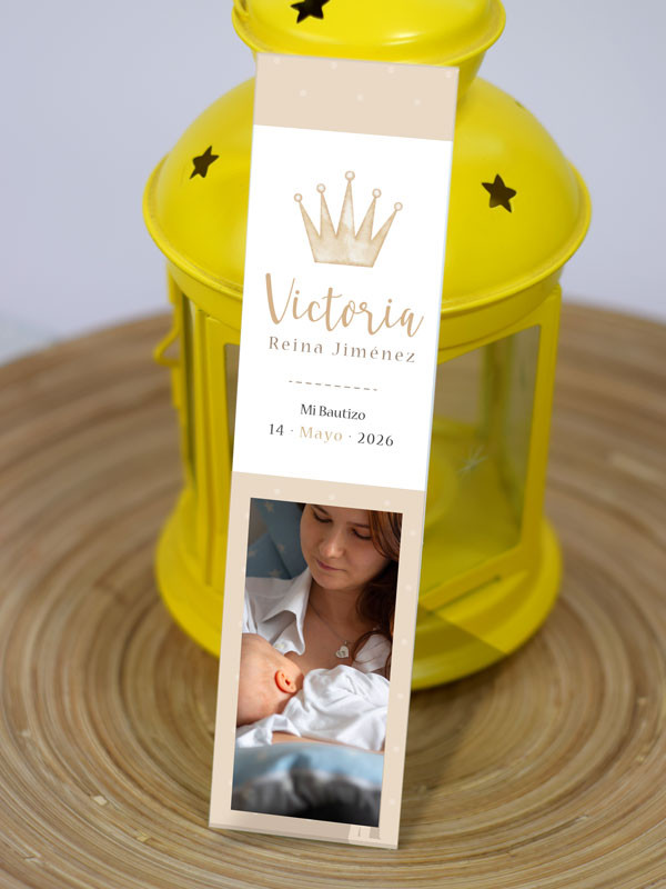 Marcapáginas Bautizo Corona