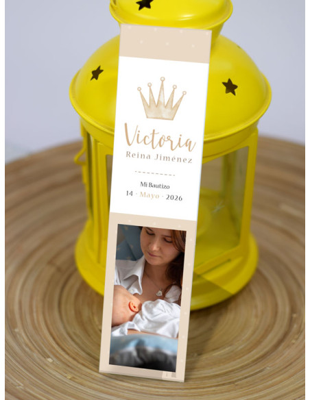 Marcapáginas Bautizo Corona