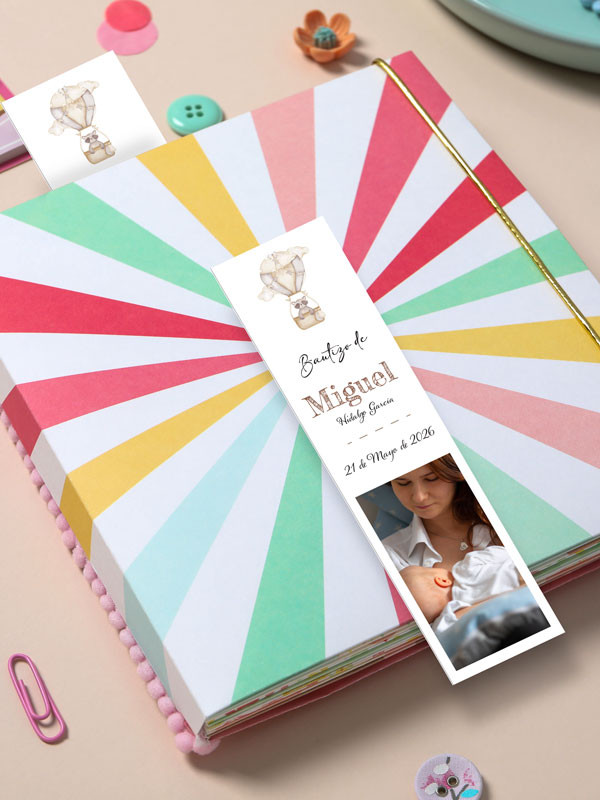 Marcapáginas Bautizo Globo