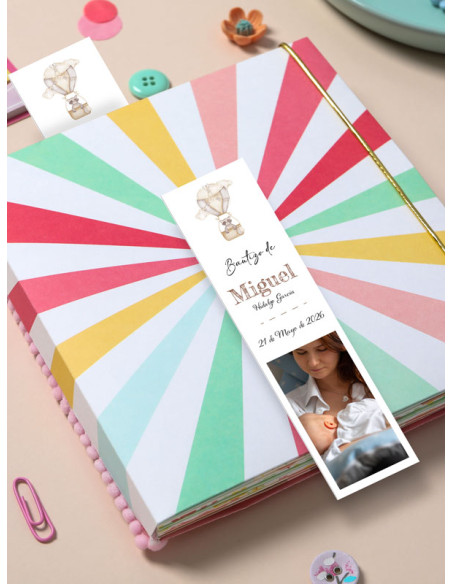 Marcapáginas Bautizo Globo