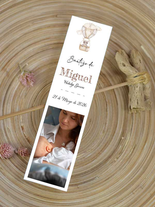 Marcapáginas Bautizo Globo