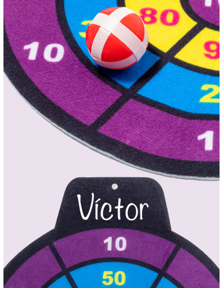 Juego de Diana de Tela con Pelotas: Regalo Divertido para Bautizo