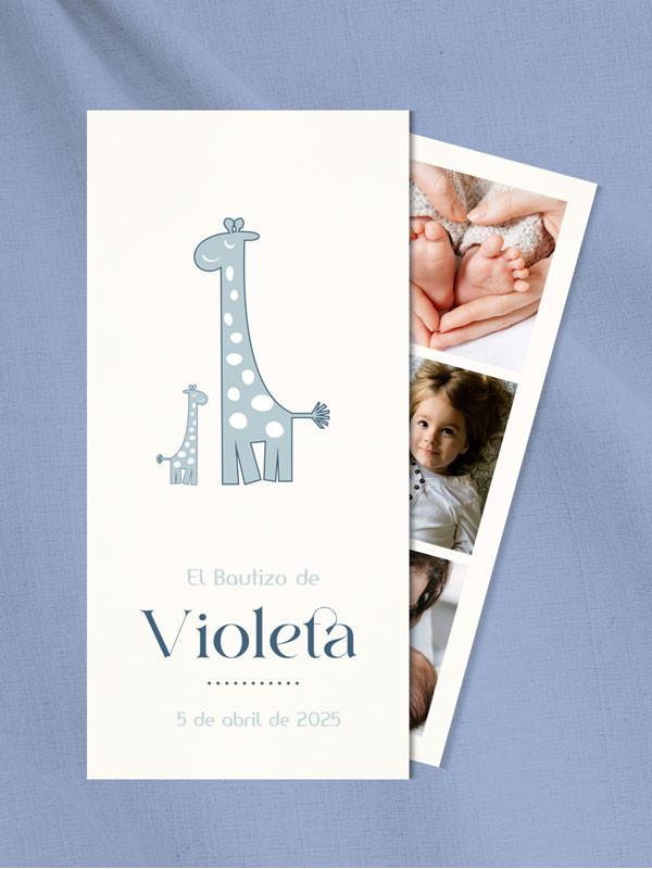Invitación papel recordatorio comunión