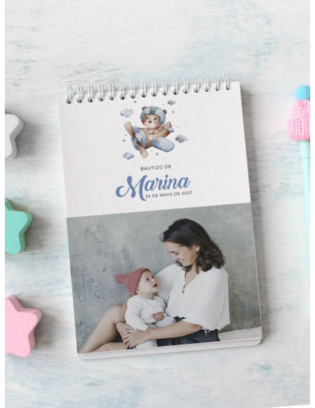 Bloc de Notas Regalo Bautizo Avión