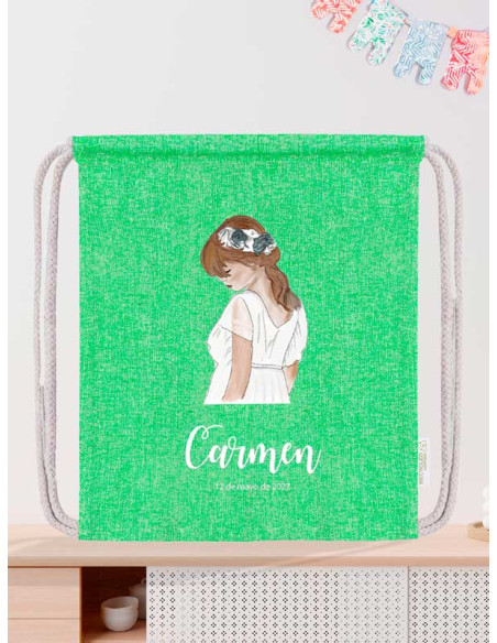 Mochila cuerdas comunión diseño personalizado