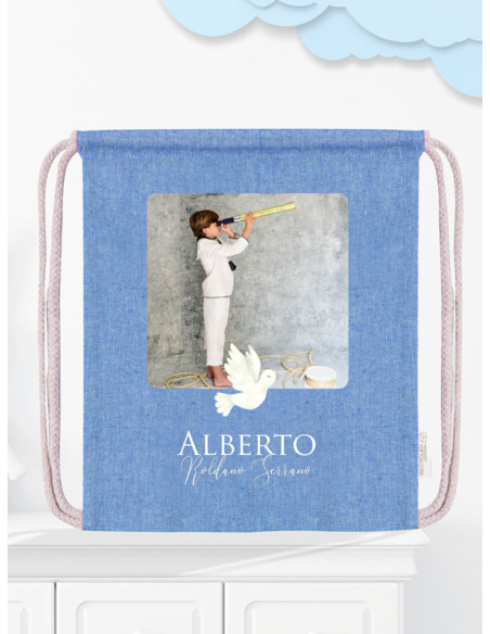 Mochila cuerdas comunión diseño personalizado