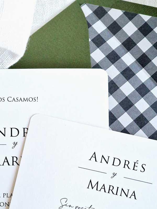 Invitación acuarela boda papel...